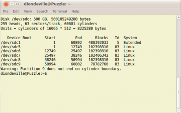 Numerically ordered partition names on a Linux storage device