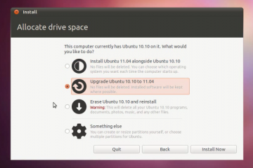 The new installer options for Ubuntu 11.04