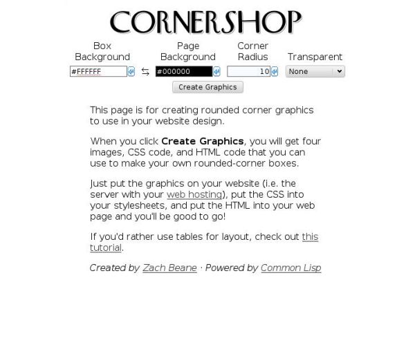 Cornershop Rounded Corners for CSS backgrounds