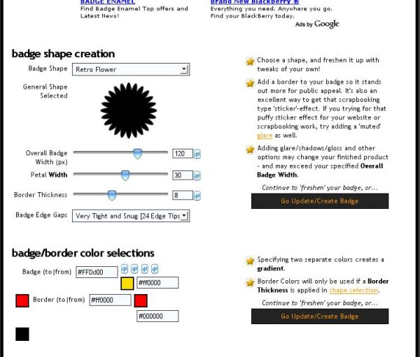 Generate Web 2.0 badges with Fresh Badges. Free of charge.