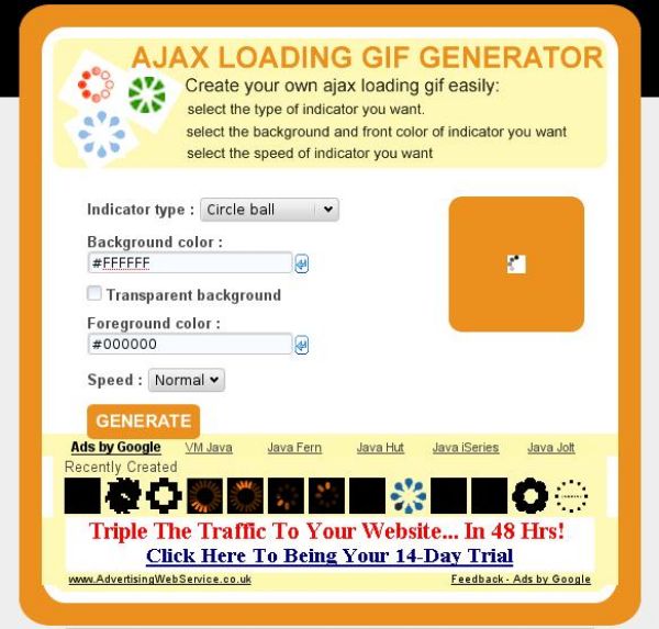 Web Script Loading Image Gif Generator