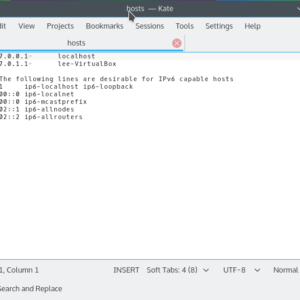 Example hosts file. This example shows a Linux hosts file.