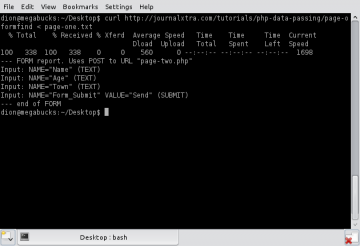BASH: Filling Web Forms with cURL and wget