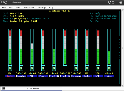 Using Alsamixer