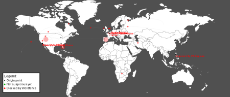 Wordfence Security Realtime Attack Block Map