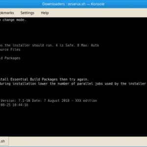 ZEsarUX Linux Installer Interface Screenshot