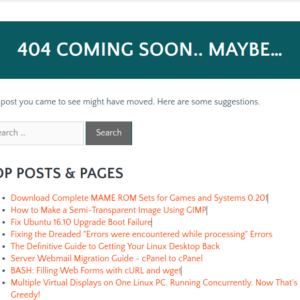 Make a Useful 404 Page